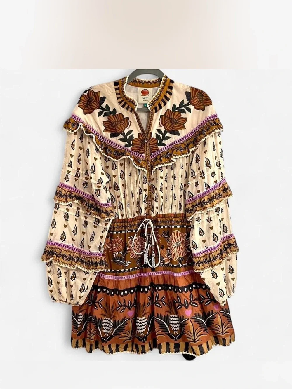 FARM Rio Ainika Floral Ruffle Mini Dress from Anthropologie - Picture 6 of 13